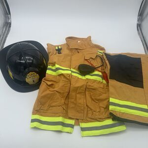 Teetot Adventure Factory Firefighter Costume Set Child Size 7/8 Helmet